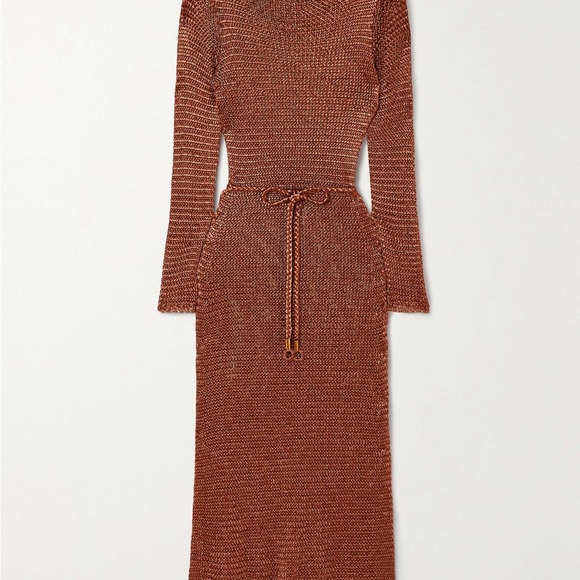 Zimmermann | Dresses | Zimmermann Anneke Belted Lurexknit Midi Dress |  Poshmark